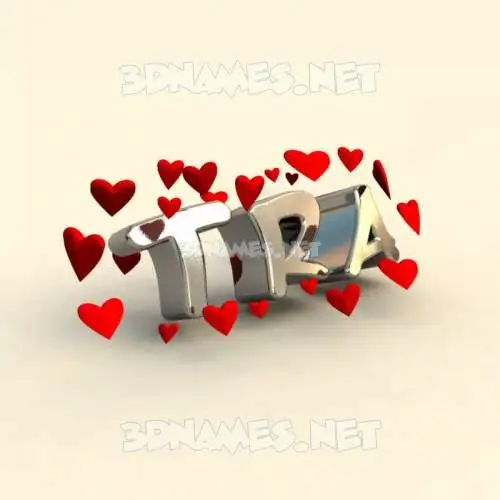 tra in In Love style - 3D name wallpaper tra in In Love style - 3D name wallpaper