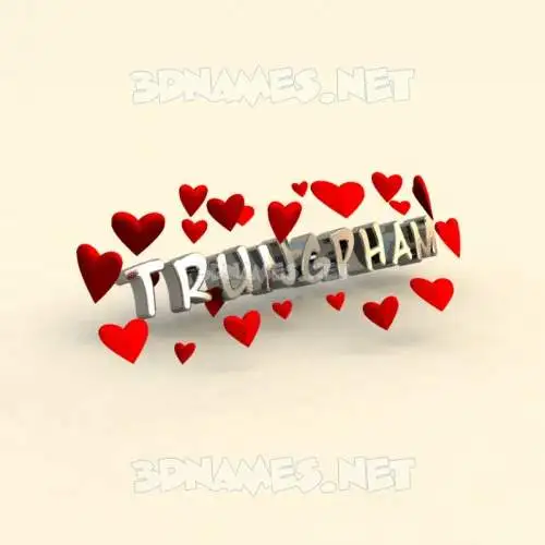 trungpham in In Love style - 3D name wallpaper
