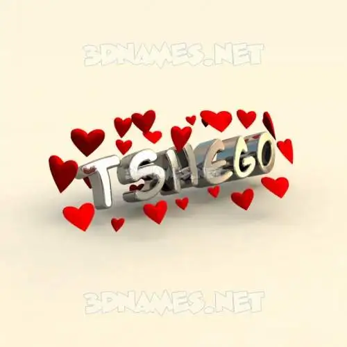 tshego in In Love style - 3D name wallpaper