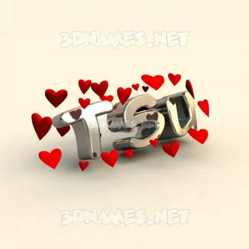 tsu in In Love style - 3D name wallpaper tsu in In Love style - 3D name wallpaper
