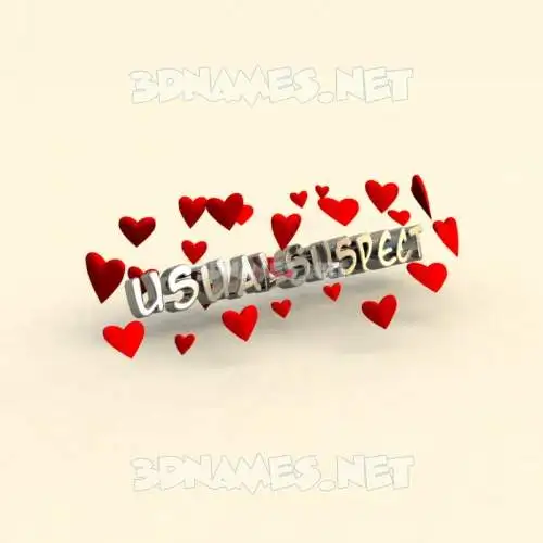 usualsuspect in In Love style - 3D name wallpaper usualsuspect in In Love style - 3D name wallpaper