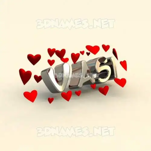 vasi in In Love style - 3D name wallpaper vasi in In Love style - 3D name wallpaper