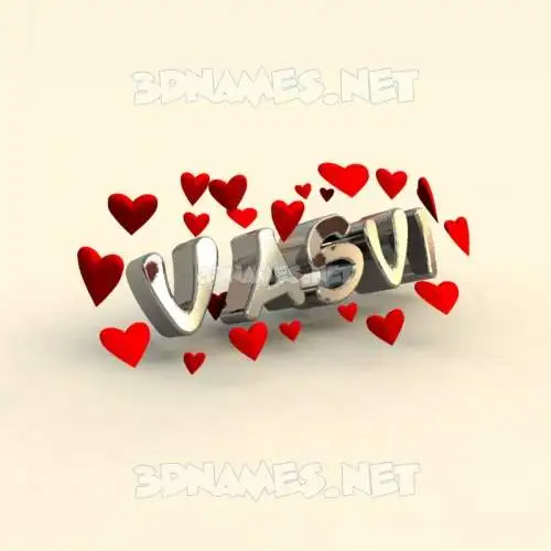 vasvi in In Love style - 3D name wallpaper