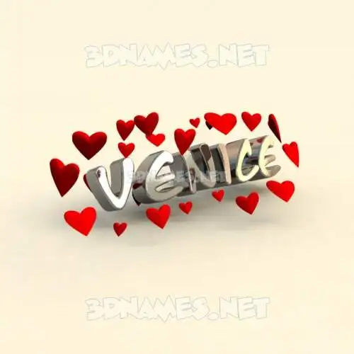 venice in In Love style - 3D name wallpaper