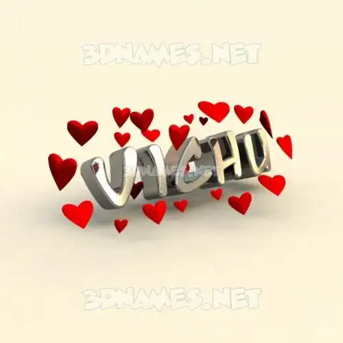 vichu in In Love style - 3D name wallpaper vichu in In Love style - 3D name wallpaper