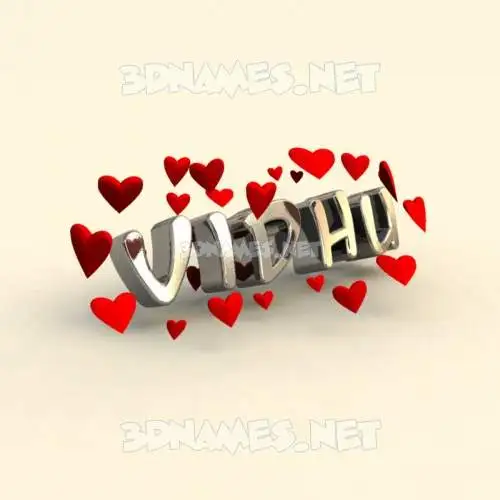 vidhu in In Love style - 3D name wallpaper vidhu in In Love style - 3D name wallpaper