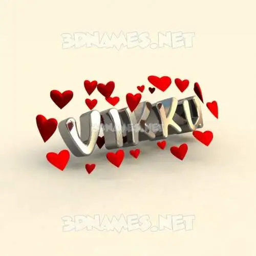 vikku in In Love style - 3D name wallpaper vikku in In Love style - 3D name wallpaper
