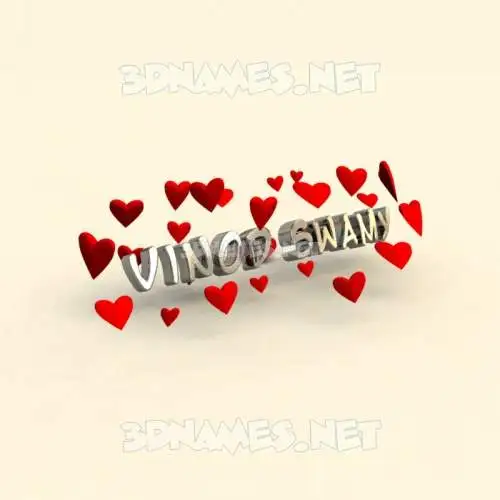 vinod swamy in In Love style - 3D name wallpaper vinod swamy in In Love style - 3D name wallpaper