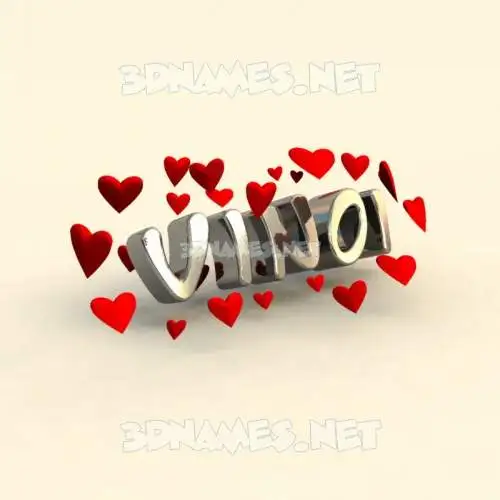 vinoi in In Love style - 3D name wallpaper vinoi in In Love style - 3D name wallpaper