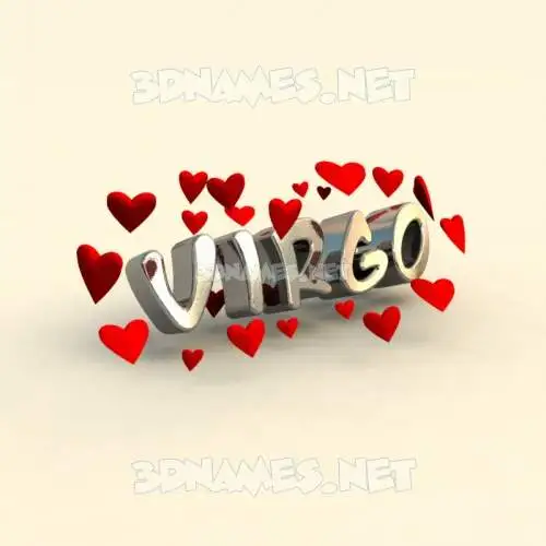 virgo in In Love style - 3D name wallpaper