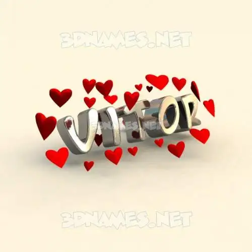 vitor in In Love style - 3D name wallpaper vitor in In Love style - 3D name wallpaper