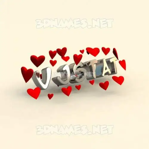 vjstat in In Love style - 3D name wallpaper vjstat in In Love style - 3D name wallpaper