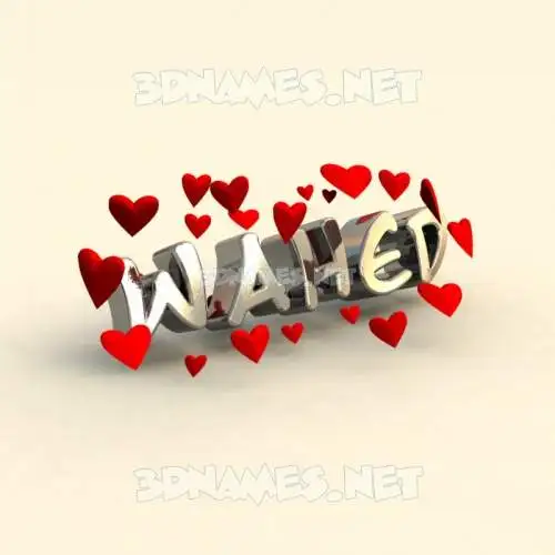 wahed in In Love style - 3D name wallpaper wahed in In Love style - 3D name wallpaper