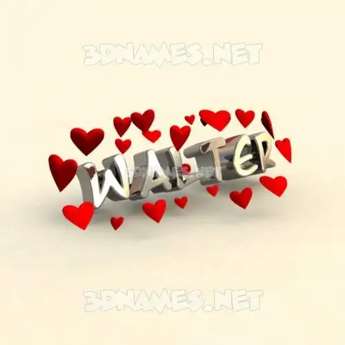 walter in In Love style - 3D name wallpaper walter in In Love style - 3D name wallpaper