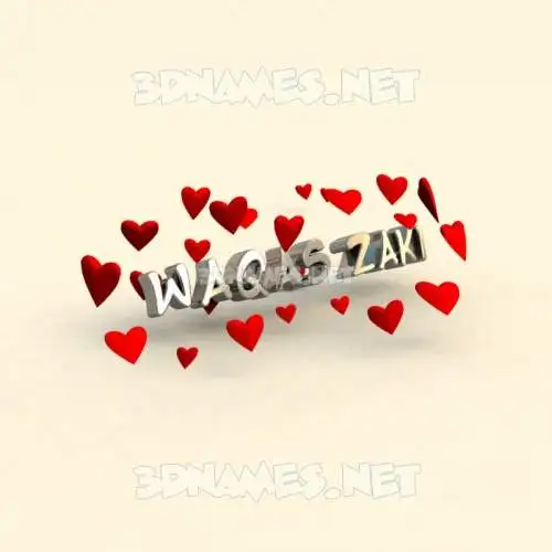 waqas zaki in In Love style - 3D name wallpaper waqas zaki in In Love style - 3D name wallpaper