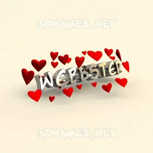 webbster in In Love style - 3D name wallpaper webbster in In Love style - 3D name wallpaper