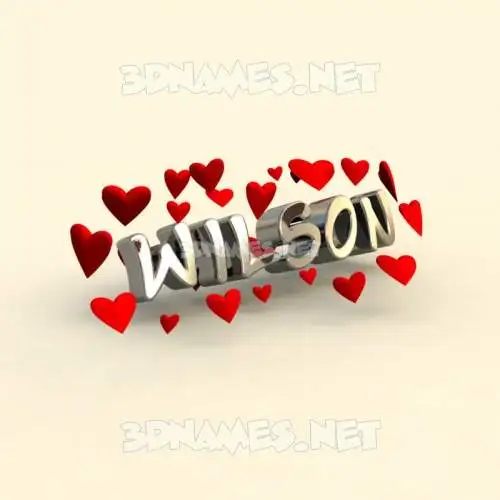 wilson in In Love style - 3D name wallpaper wilson in In Love style - 3D name wallpaper