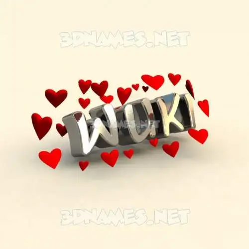 wuki in In Love style - 3D name wallpaper wuki in In Love style - 3D name wallpaper