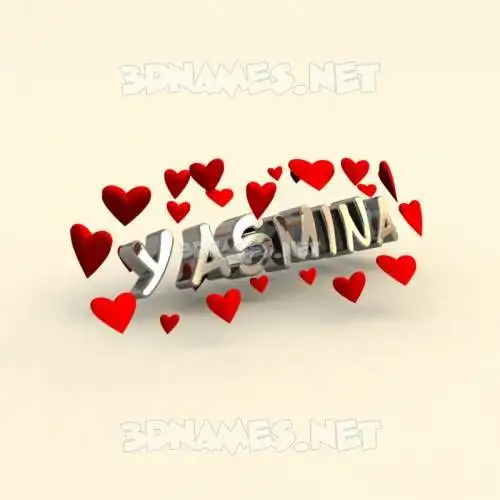 yasmina in In Love style - 3D name wallpaper