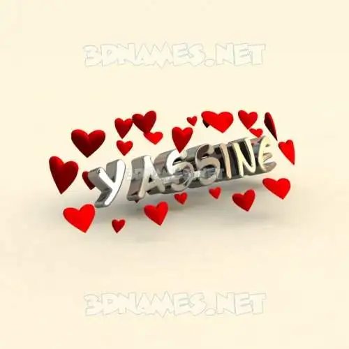 yassine in In Love style - 3D name wallpaper yassine in In Love style - 3D name wallpaper