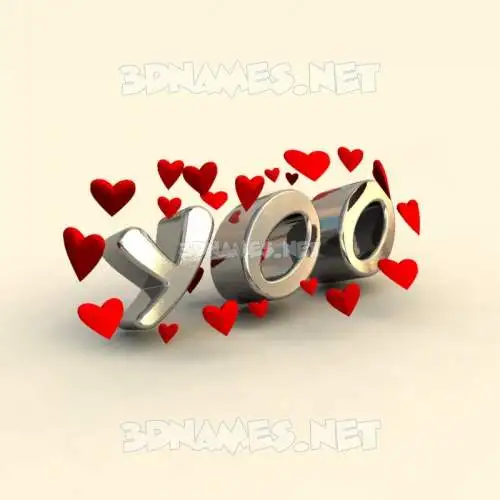 yoo in In Love style - 3D name wallpaper yoo in In Love style - 3D name wallpaper