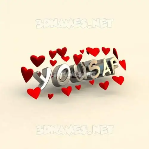 yousaf in In Love style - 3D name wallpaper yousaf in In Love style - 3D name wallpaper