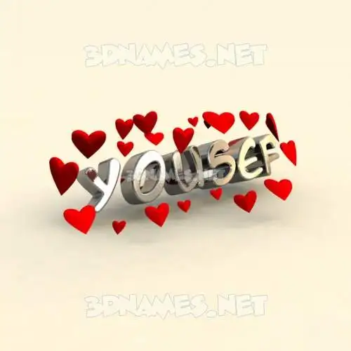 yousef in In Love style - 3D name wallpaper yousef in In Love style - 3D name wallpaper