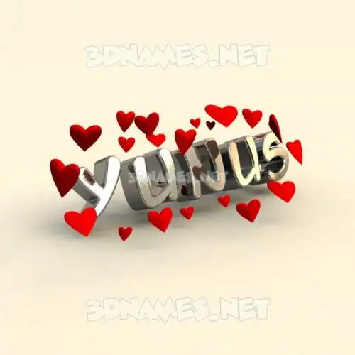 yunus in In Love style - 3D name wallpaper yunus in In Love style - 3D name wallpaper