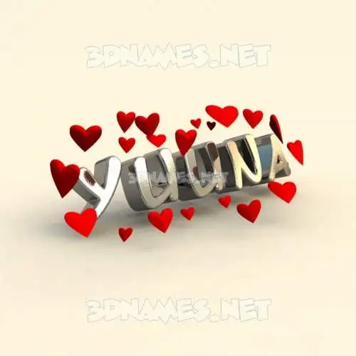 yuuna in In Love style - 3D name wallpaper yuuna in In Love style - 3D name wallpaper