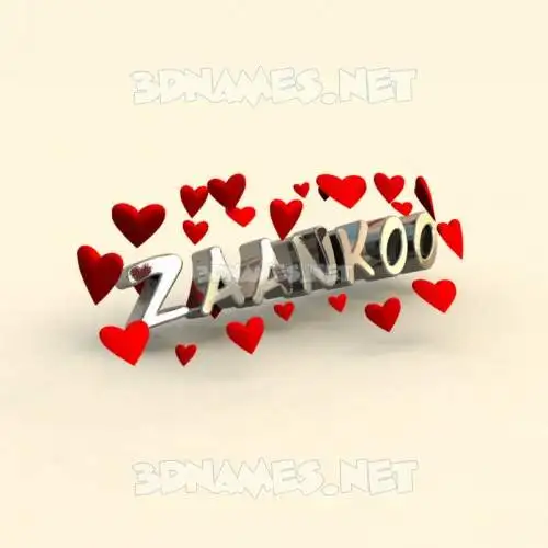 zaankoo in In Love style - 3D name wallpaper zaankoo in In Love style - 3D name wallpaper