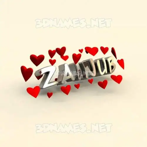 zainub in In Love style - 3D name wallpaper zainub in In Love style - 3D name wallpaper