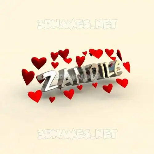 zandile in In Love style - 3D name wallpaper zandile in In Love style - 3D name wallpaper