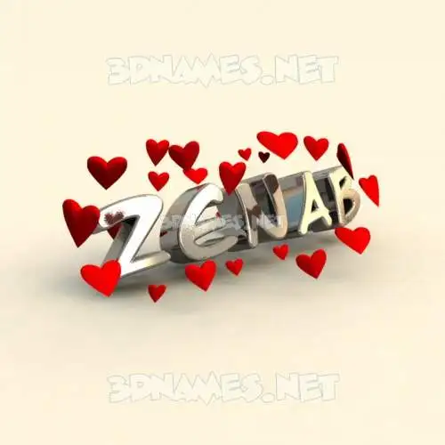 zenab in In Love style - 3D name wallpaper zenab in In Love style - 3D name wallpaper