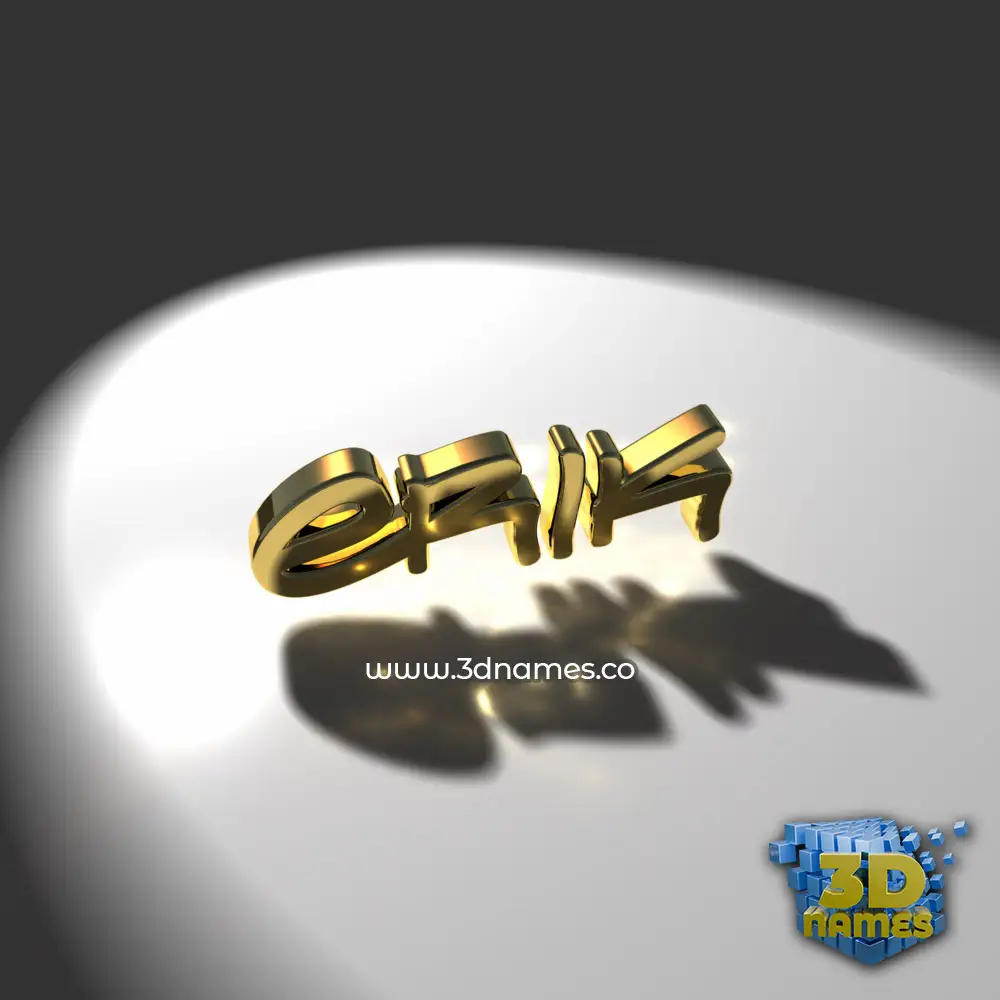 erik in Gold Shine style - 3D name wallpaper