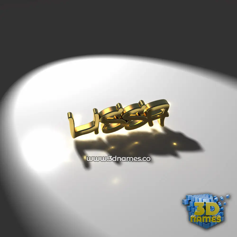 lissa in Gold Shine style - 3D name wallpaper lissa in Gold Shine style - 3D name wallpaper