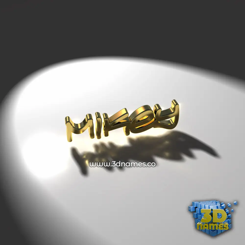mikey in Gold Shine style - 3D name wallpaper mikey in Gold Shine style - 3D name wallpaper