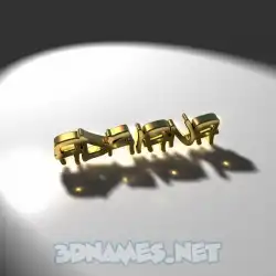 adriana in Gold Shine style - 3D name wallpaper