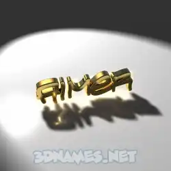 aimer in Gold Shine style - 3D name wallpaper