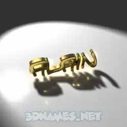alain in Gold Shine style - 3D name wallpaper