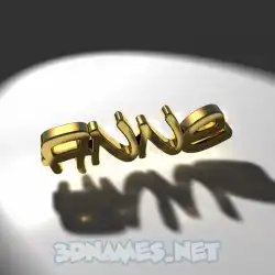 anne in Gold Shine style - 3D name wallpaper
