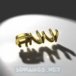 anni in Gold Shine style - 3D name wallpaper