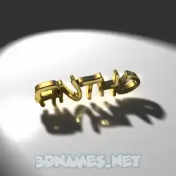 antho in Gold Shine style - 3D name wallpaper