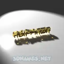 asifraza in Gold Shine style - 3D name wallpaper