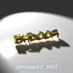 badoor in Gold Shine style - 3D name wallpaper