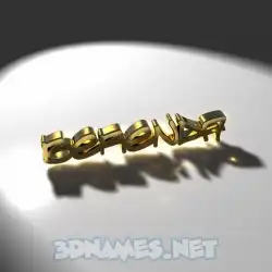 berenda in Gold Shine style - 3D name wallpaper
