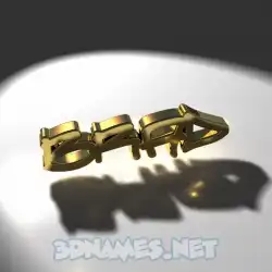 brad in Gold Shine style - 3D name wallpaper