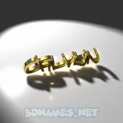 calvyn in Gold Shine style - 3D name wallpaper