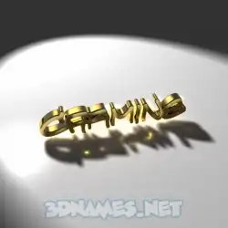 carmine in Gold Shine style - 3D name wallpaper