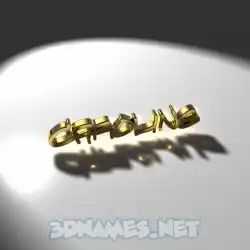 caroline in Gold Shine style - 3D name wallpaper