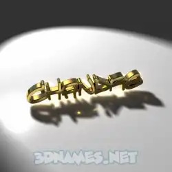 chandre in Gold Shine style - 3D name wallpaper